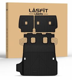 LASFIT Cargo Mat for Toyota 4Runner 2025-2026 (Only Fit 5-Seats & Gas) All Weather Custom Fit Anti-Slip Pet Friendly Easy Clean TPE Trunk & Backrest M