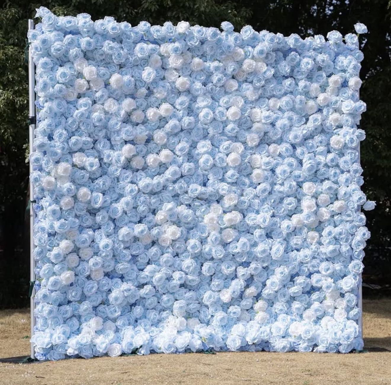 Flower Wall (Light Blue) - Daily | 8x8ft (Delivery + Setup)