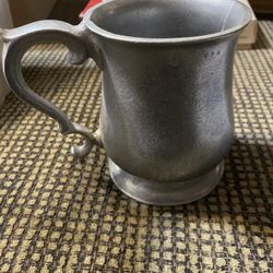 Queen Anne Style Pewter Aluminum Mug