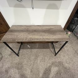 Small Wood Metal Desk