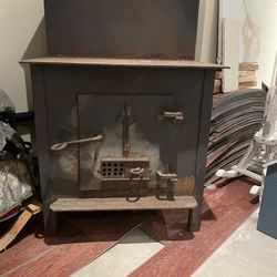 Heavy Steel Wood Stove - Untested