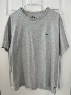 adidas Casual T-Shirts Top Size L Grey Logo Short Sleeve