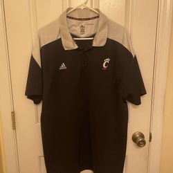 Cincinnati Bearcats Adidas Black Golf Polo