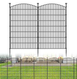 10 Pack Barrier Garden Decorative Fence No Dig Animal Fence 48 Inches Tall New, Open Box Each Panel Approx 29" Long