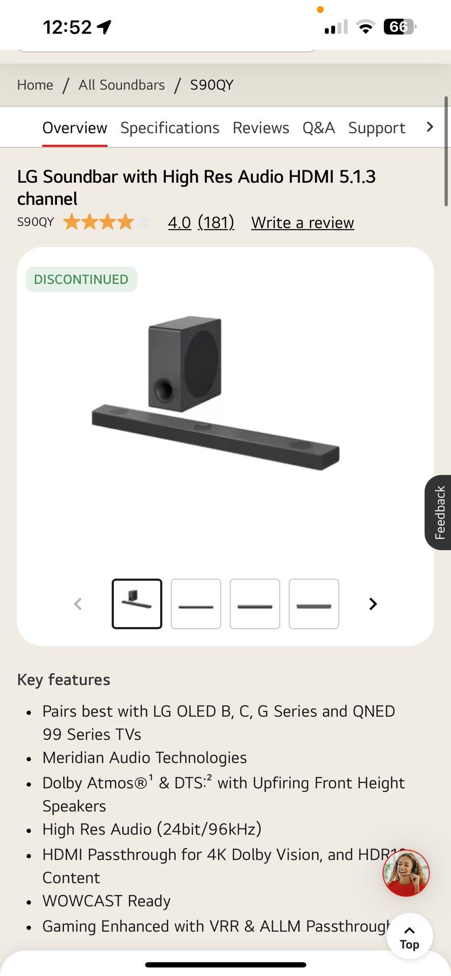 LG Soundbar W/Subwoofer