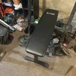 Bench and Olympic weights available
