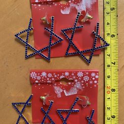 Blue Star of David Earrings brand new $10 each pair pick up Coral Springs 33071