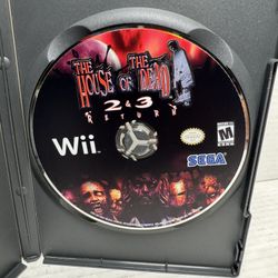 House of the Dead 2 & 3 Return for Nintendo Wii (Tested and works great)