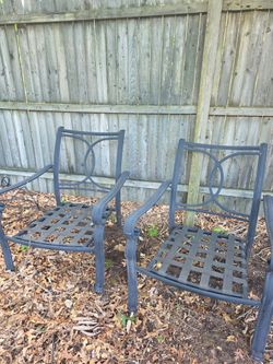 Outdoor wrought iron chairs