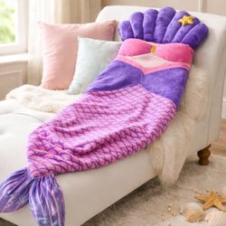 HugFun Girls Mermaid Sleeping Bag 