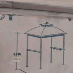 grill gazebo 5x8 sunjoy rectangle grill gazebo roof polyester material