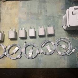 iphone ear buds and chargers