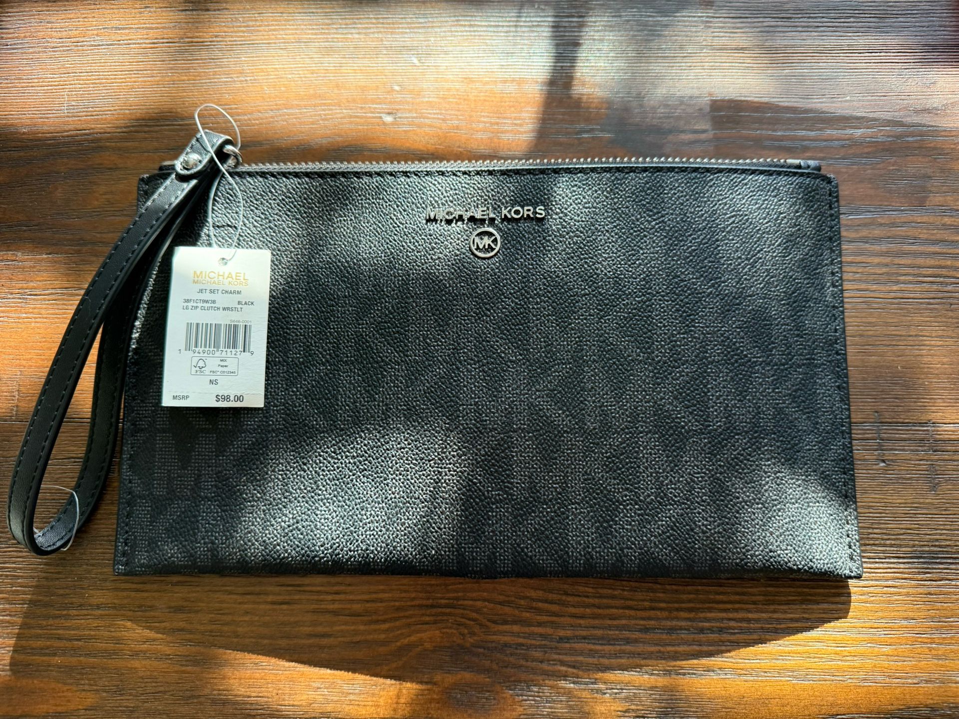 Black Michael Kors Large Clutch Wristlet