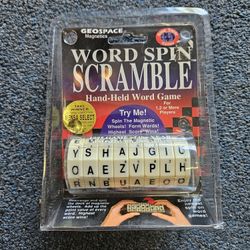 Word Spin Scramble 1995 Hand Held Family Game By Geospace Magnetics