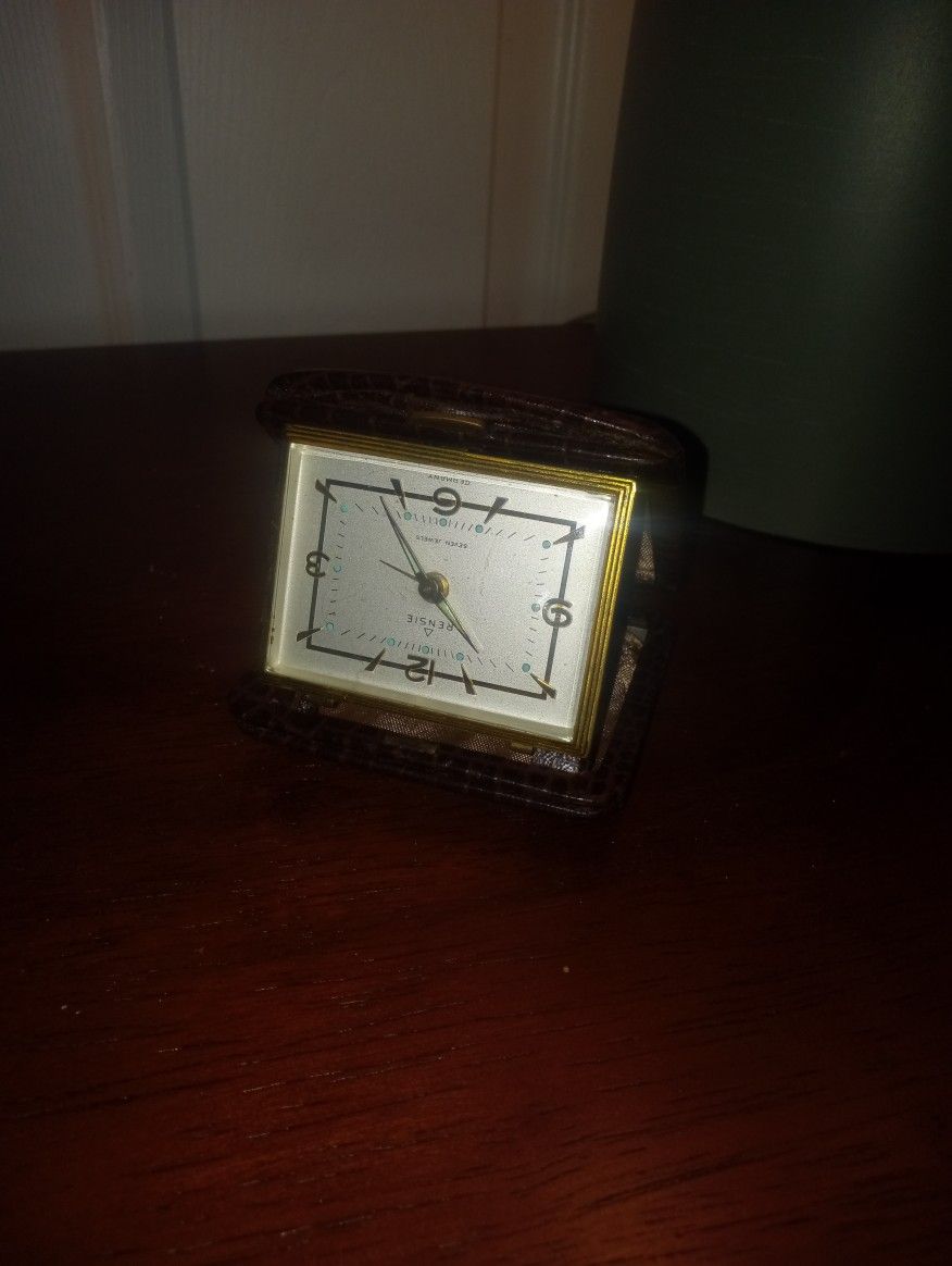 Vintage German Rensie Pocket Travel Alarm Clock
