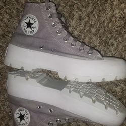 Converse Chuck Taylor All Star Hi Lugged Sneaker women's 9.5  color  (French Mauve ) purple/ grey 
