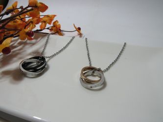 *NO FADE* 2 Pcs His & Hers Stainless Steel Couples Necklace for Lover Pair, Gift