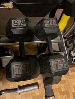 Hex dumbbells 2-75lb