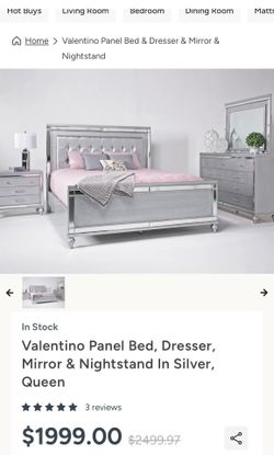 Valentino bed frame new queen