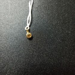 14k Yellow Gold Topaz Pendant 