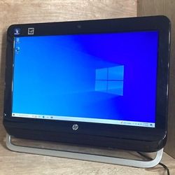 HP 20 Inch All In One PC Intel Duo Core 8 GB RAM 500 GB HD DVDRW Webcam Wi-Fi Windows 64 Bit OS 