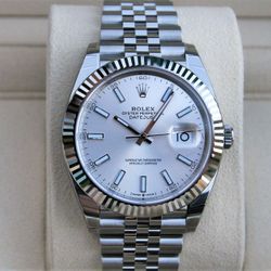 ROLEX 126334 DATEJUST 41MM JUBILEE SILVER MARKER - T7357