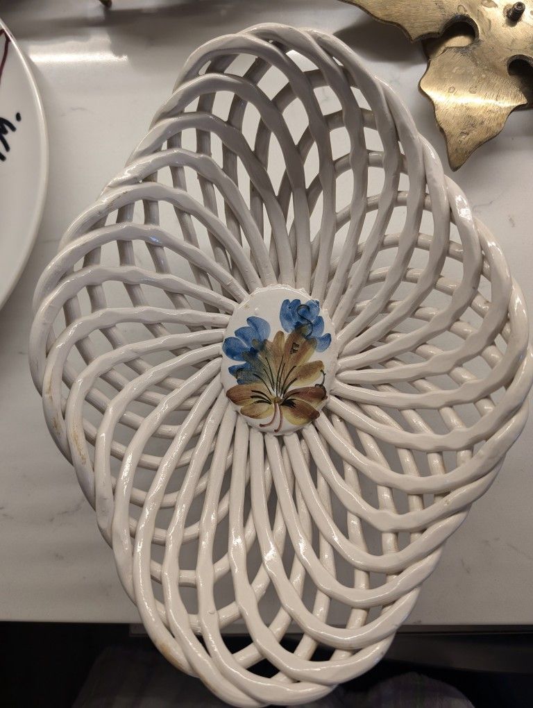 Antique Weave Porcelain Bowl