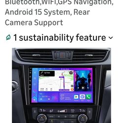4G+64G Android Stereo for Nissan Rogue X-Trail Qashqai 2014-2018 Radio Upgrade 10.1 Inch Touch Screen Head Unit, Car Stereo with Wireless Carplay Andr