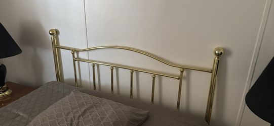 Bed- Brass headboard and frame