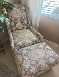 Arhaus Chair with ottoman