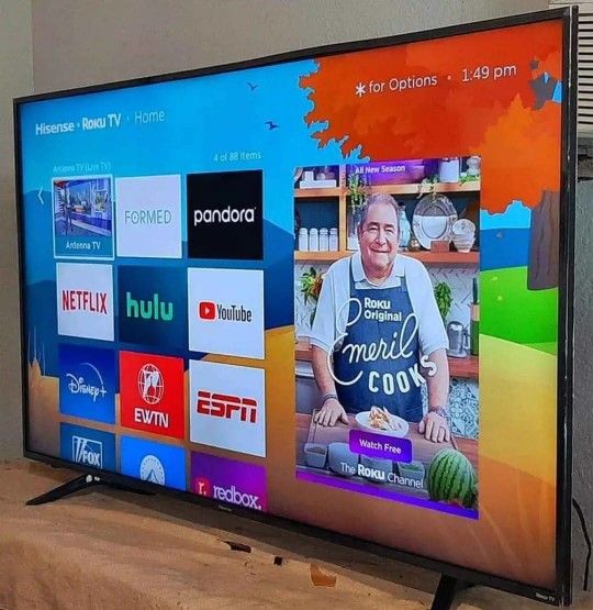🟢SMART  TV   HISENSE   75"  4K  ROKU   LED  HDR   DOLBY   VISION   FULL  UHD  2160p🔴 ( MAKE  AN  OFFER   REAZONABLE ) 🔴 FREE   DELIVERY ⛔️