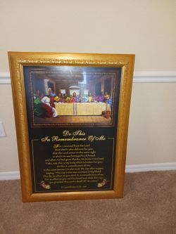 Last supper framed decor with scripture...