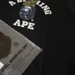 brand new bape shirt size M and L available with tags and bag