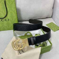 Gucci Classic Men's Cowhide Leather Belt 3.7mm 95~125cm
