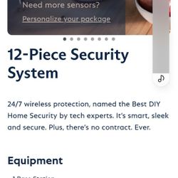 Smart Alarm System Wireless Indoor Security Camara 12 Pieces 