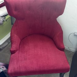 2 Red Accent Chairs 