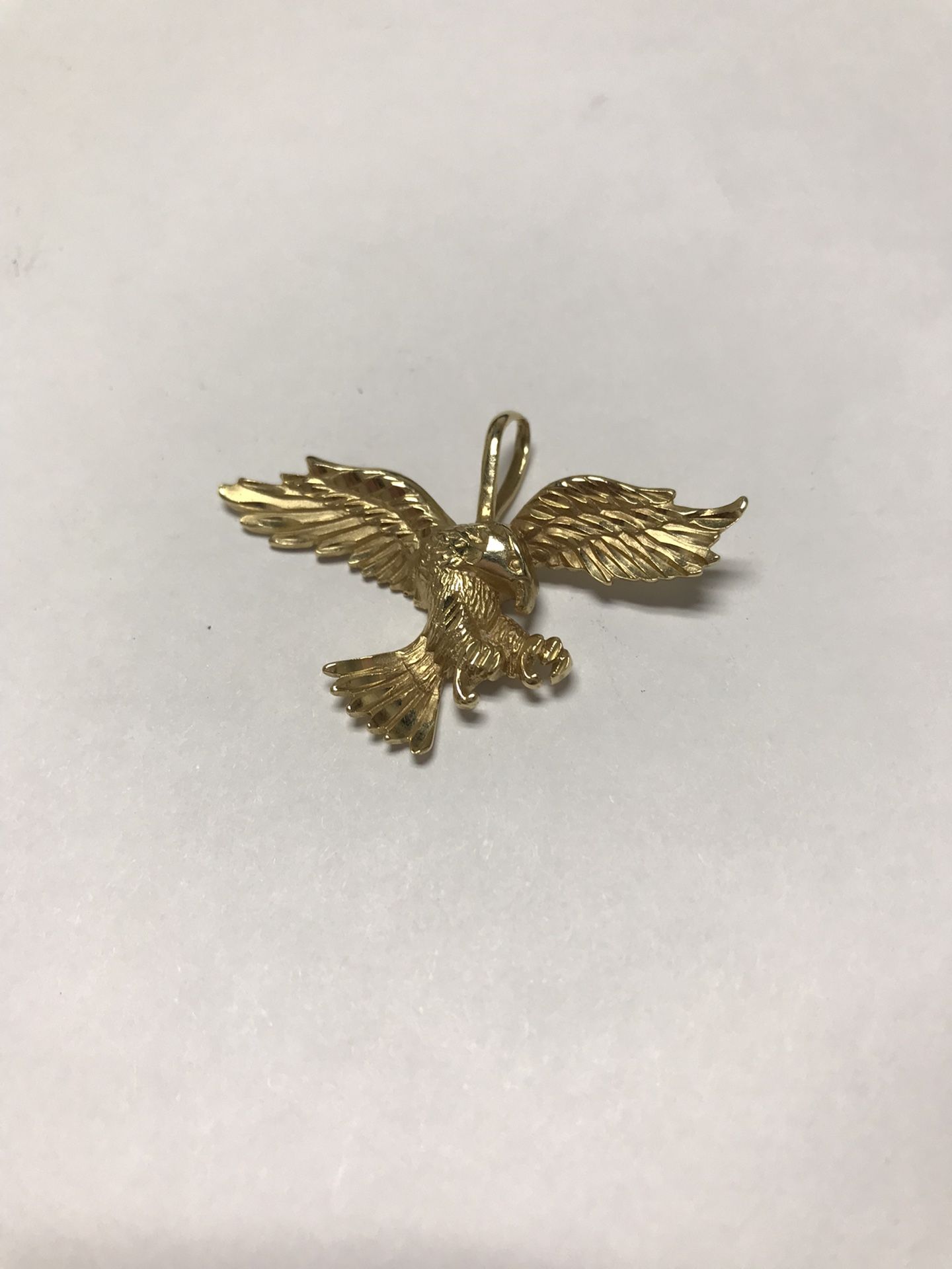 14 Karat Yellow Gold Eagle Pendant