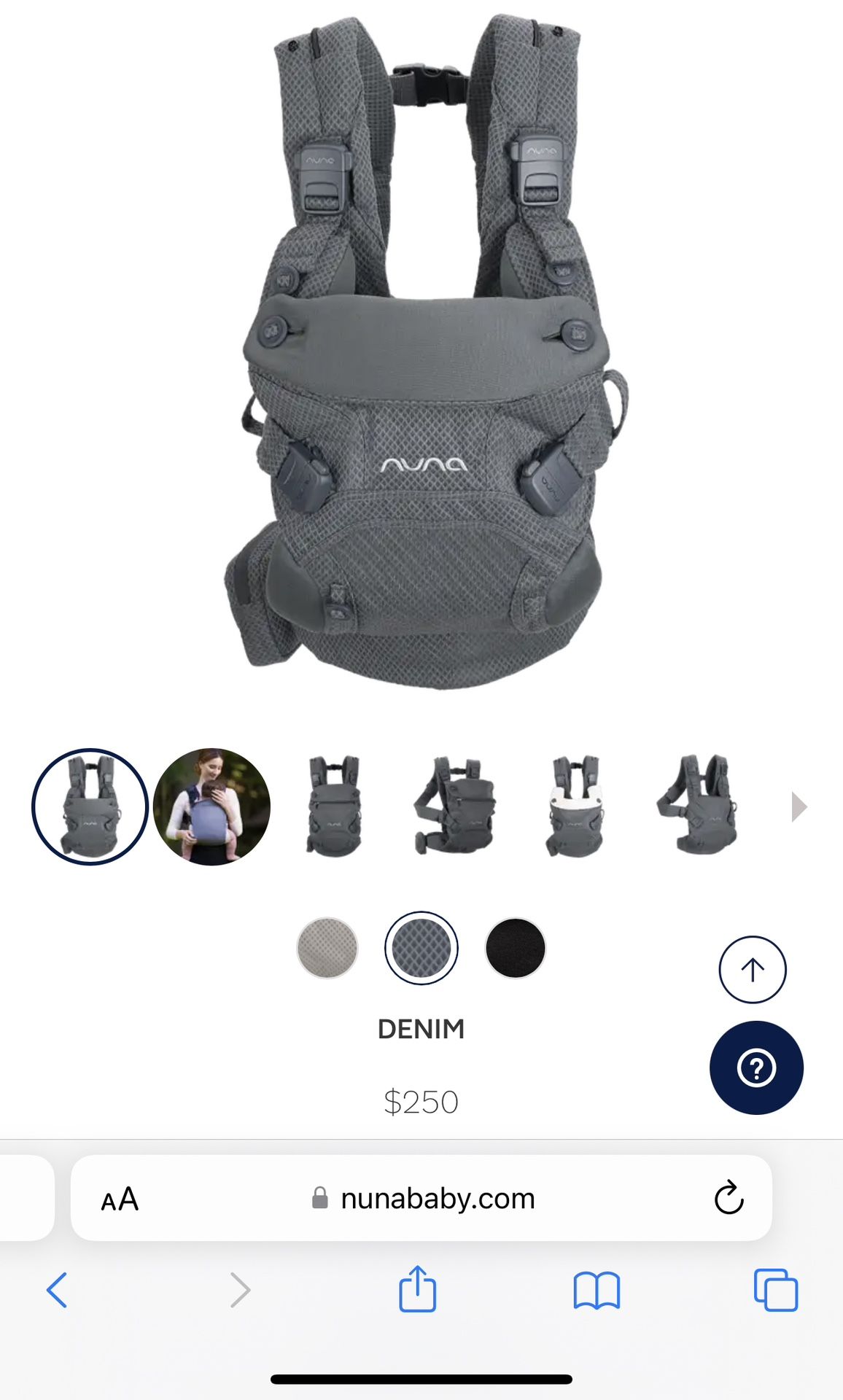 Nuna cudl baby carrier