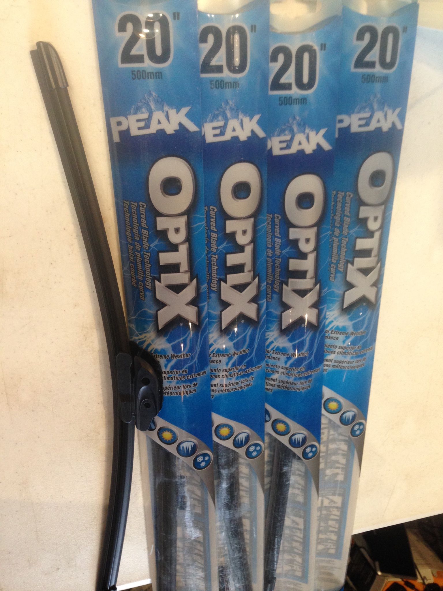 4 X New beam style 20" Wiper blade Peak Optix Universal fit curved blade