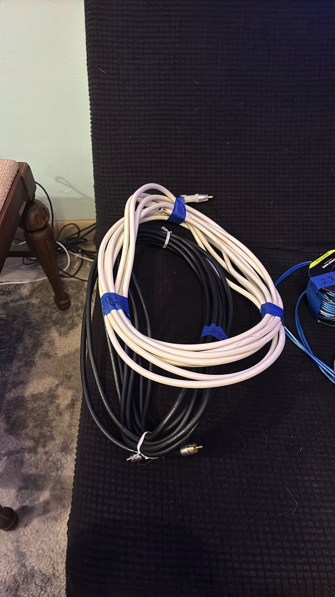 Assorted Speaker And Subwoofer Wires/cables