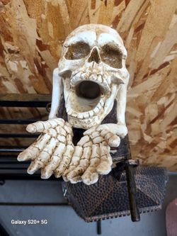 Skeleton wine or potion bottle holder