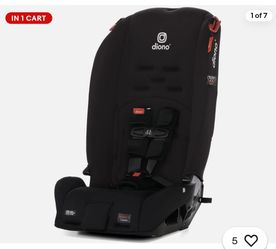 Diono Radian 3R, 3-in-1 Convertible Car Seat, Rear Facing & Forward Facing, 10 Years 1 Car Seat, Slim Fit 3 Across, Jet Black, Mfd: 01/07/2026