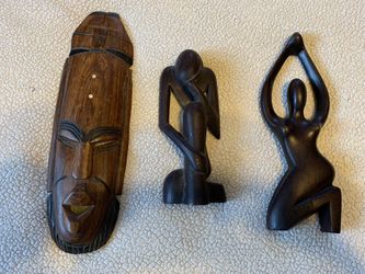 3 African Wood Sculptures 