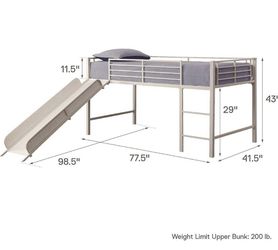 Kids Loft Bed With Slide And Matress