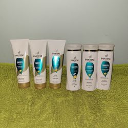 6 Pantene ProV 3 Shampoo 12oz/ 3 Conditioner 10.4oz Smooth And Sleek