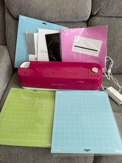 Cricut Explore Air 2 Die Cut Machine Wild Rose Hot Pink with vinyl, mats, tools, accessories