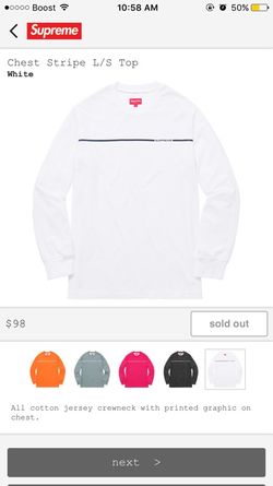 Supreme Chest Stripe L/S Top