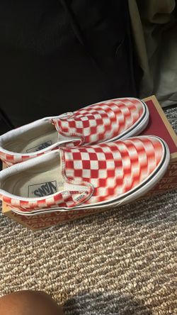 Vans Slip On Red Shoes