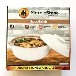10” Round Stoneware Casserole Pot (Brand New)