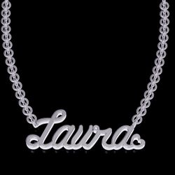 Custom 925 sterling silver nameplate nombres personalizados en Plata de ley 925